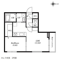 カレラ伏見の物件間取画像